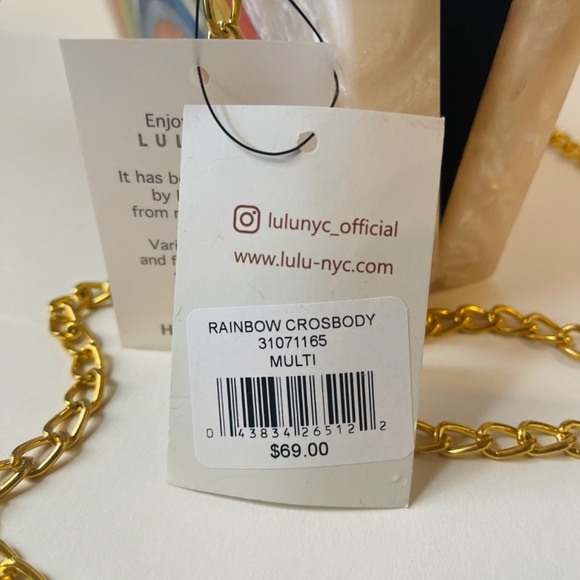 NWT Handcrafted LULU NYC Rainbow Crossbody Handbag - Picture 8 of 8